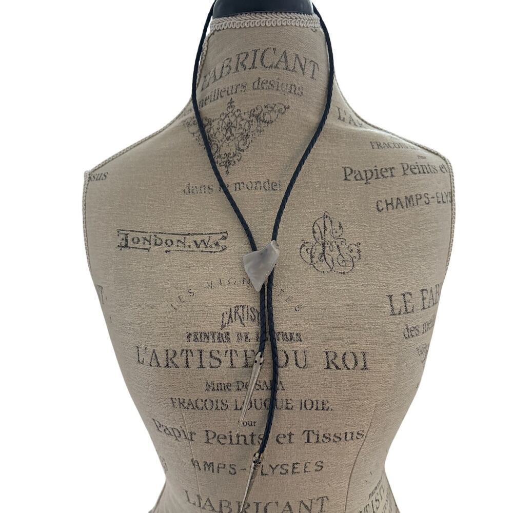 Unisex Vintage Bolo Tie Real‎ Stone Quartz Agate Western Festival Jewelry
